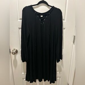 Women’s Black Dress with Corset tie Detail